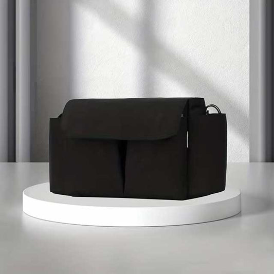 Stroller Organizer Bag for Mums – Large Capacity Hanging Diaper Bag with Bottle Holder | Baby Pram Travel Accessory