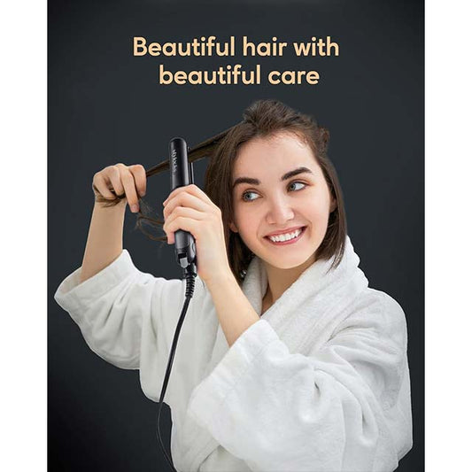 Stylocks Mini Hair Straightener – Compact Travel-Size Ceramic Styling Tool for Quick &amp; Easy Short Hair Styling (Black)