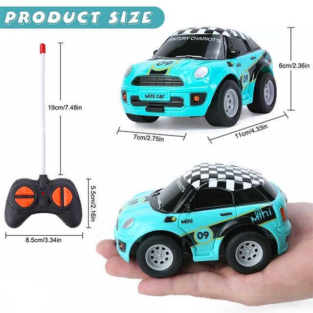 Subao Remote Control Cars for Kids - Mini Cartoon RC Car Toys with Light - Toddlers Toys for 2 3 4 5 6 Year Old Boys Girls Birthday Gifts
