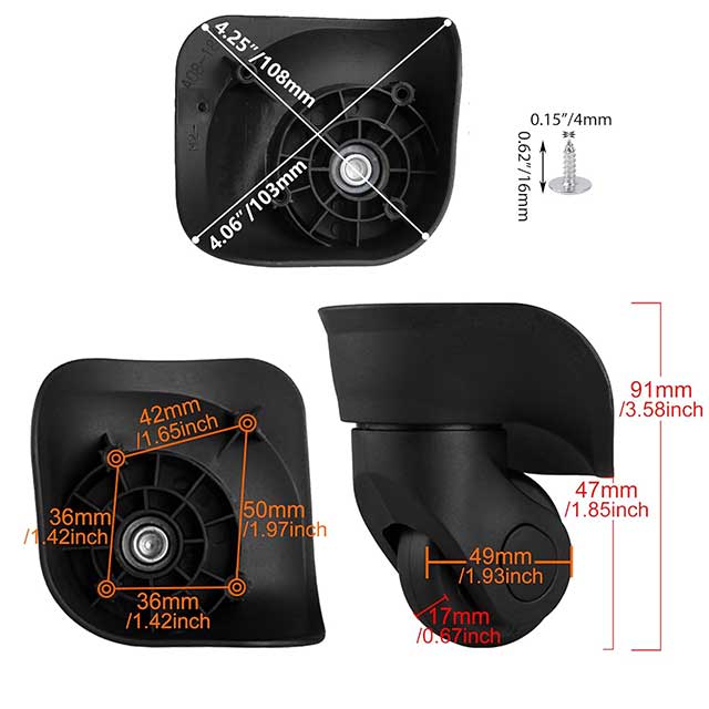 Suitcase Luggage Replacement Mute Wheels
