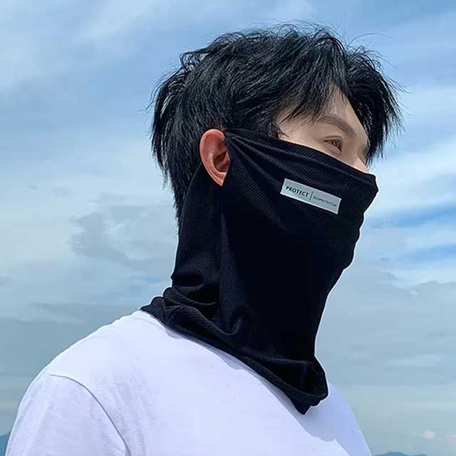 Summer Ice Silk Face Mask – UV Protection Neck Wrap & Ear Bandana for Men & Women | Outdoor Cycling Cover