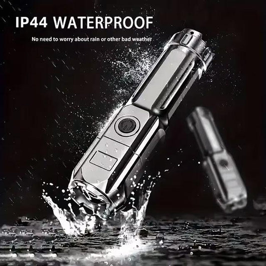 Super Bright LED Flashlight – Rechargeable, Zoomable, 3 Modes, Waterproof, Long-Range Torch for Outdoor & Emergency Use