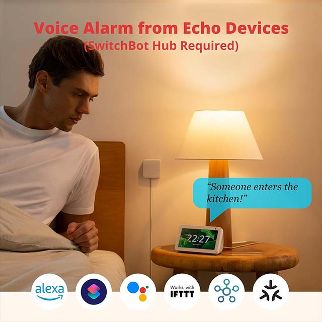 SwitchBot Smart Motion Door Sensor - Wireless PIR Motion Detector for Home Security, Alexa Compatible with SwitchBot Hub