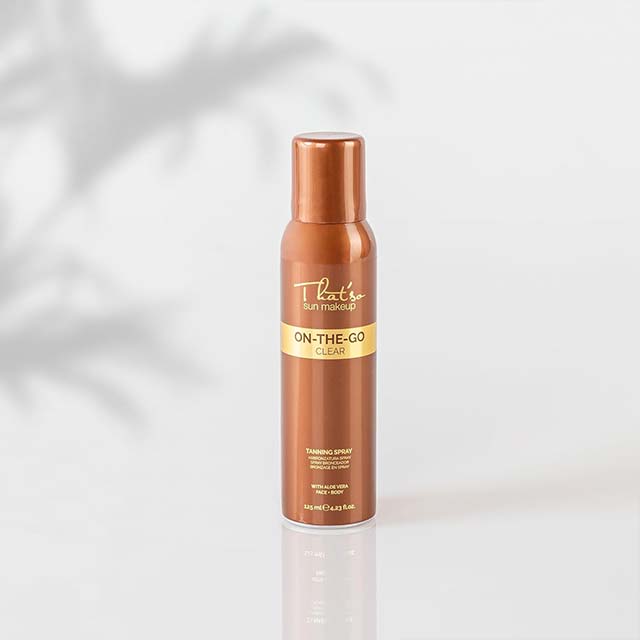 THAT'SO On the Go Facial Tanning Spray – Clear, 125 ml Streak-Free, Natural Glow (Pack of 1)