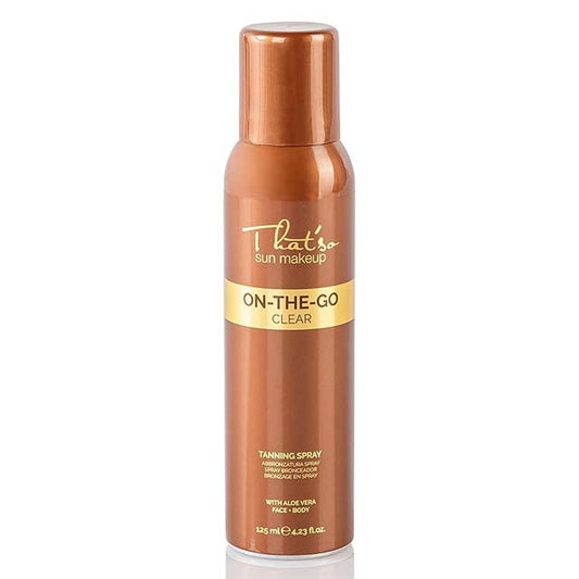 THAT'SO On the Go Facial Tanning Spray – Clear, 125 ml Streak-Free, Natural Glow (Pack of 1)