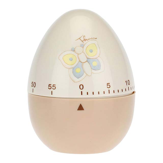 THUN Elegance Timepiece – Butterfly &amp; Flower Decor ABS Kitchen Accessory (7cm H, 3.5cm Base)