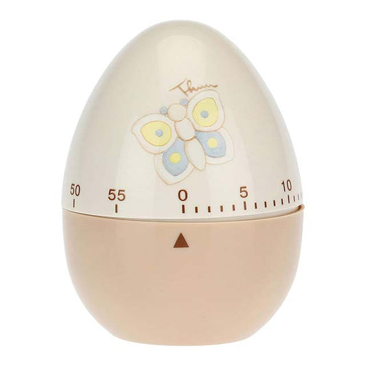 THUN Elegance Timepiece – Butterfly &amp; Flower Decor ABS Kitchen Accessory (7cm H, 3.5cm Base)