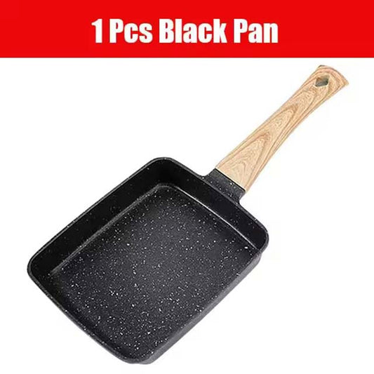 Nonstick Tamagoyaki Pan – Japanese Rectangular Omelette Pan with Detachable Anti-Scalding Handle for All Stoves