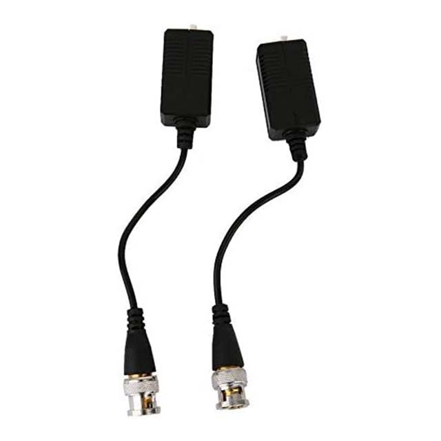 Technotech 2-Pack Anti-Interference UTP Single Channel Passive Video Balun Connector – Coax to Camera CCTV Adapter
