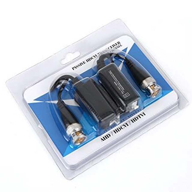 Technotech 2-Pack Anti-Interference UTP Single Channel Passive Video Balun Connector – Coax to Camera CCTV Adapter