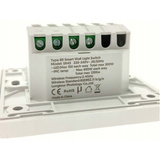 Teckin SR43 Smart Light Switch - WiFi Remote Control, Works with Alexa &amp; Google Home, Voice &amp; App Control, Easy Installation, Energy Saving