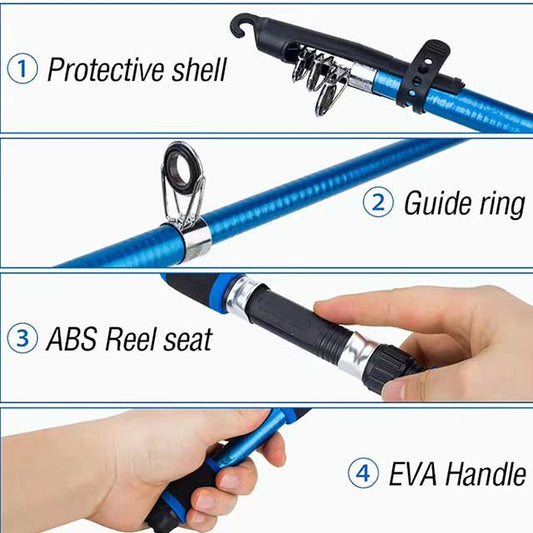 Telescopic Carbon Fiber Fishing Rod 3.0M – Ultralight Spinning & Fly Rod for Carp, Feeder & Travel Fishing