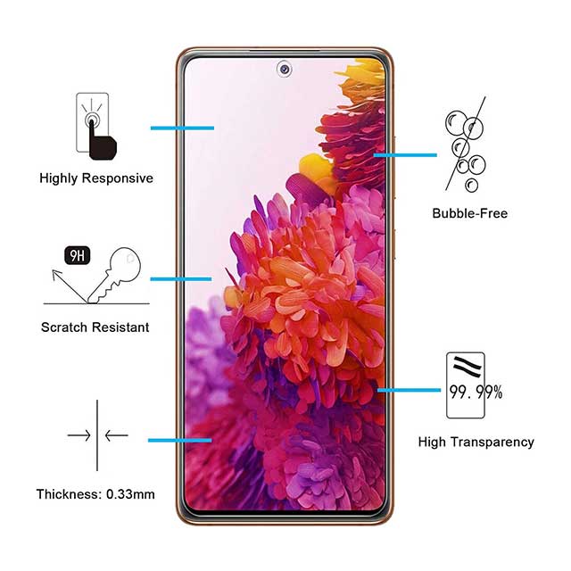 NEW’C 2-Pack Tempered Glass Screen Protector – Ultra Transparent 0.33mm, 9H Hardness, Scratch-Resistant & Bubble-Free HD Clarity Guard