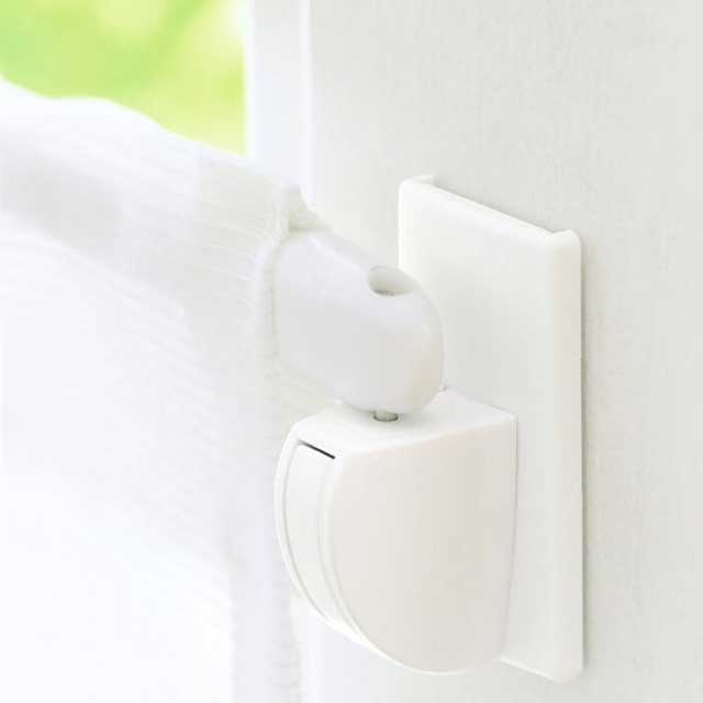 Tesa® Powerstrips Vario-Curtain Hook – No-Drill, Damage-Free Adhesive Curtain Rod Holder for Home &amp; Office