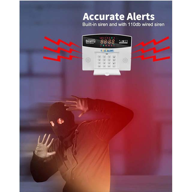 Thustar Alarm System - Tuya GSM Wifi Alarm 4G Wireless Burglar Alarm For Home Business Touch Screen Alarms Mobile APP Remote Control Smart Home Siren