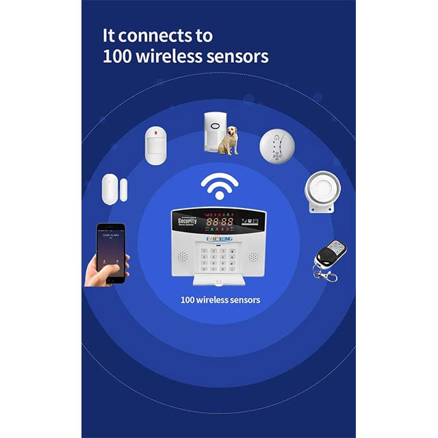 Thustar Alarm System - Tuya GSM Wifi Alarm 4G Wireless Burglar Alarm For Home Business Touch Screen Alarms Mobile APP Remote Control Smart Home Siren