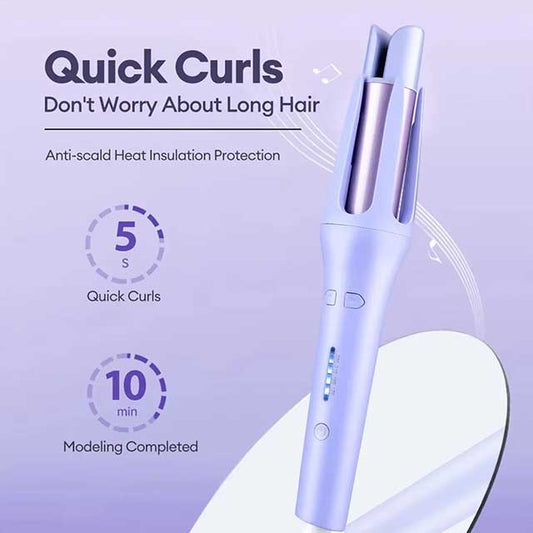 Tinsol 2-in-1 Automatic Hair Curler – 32MM Rotating Ceramic Curling Iron & Hair Waver
