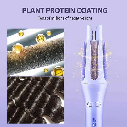 Tinsol 2-in-1 Automatic Hair Curler – 32MM Rotating Ceramic Curling Iron & Hair Waver