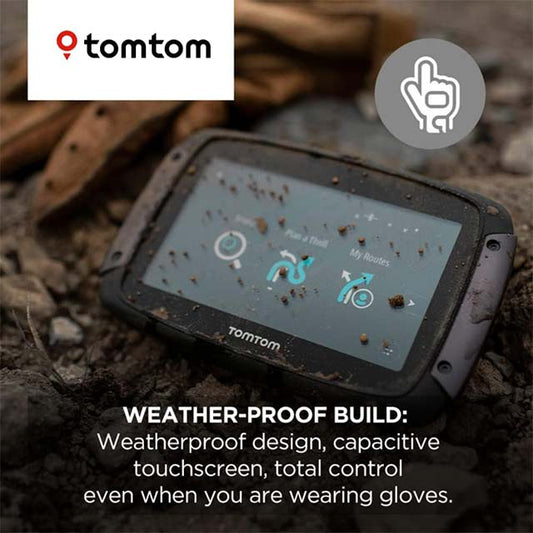 TomTom Rider 550: 4.3″ Motorcycle GPS with World Maps, WiFi Updates, Traffic &amp; Speed Cam Alerts, and Siri/Google Compatibility for Winding Roads