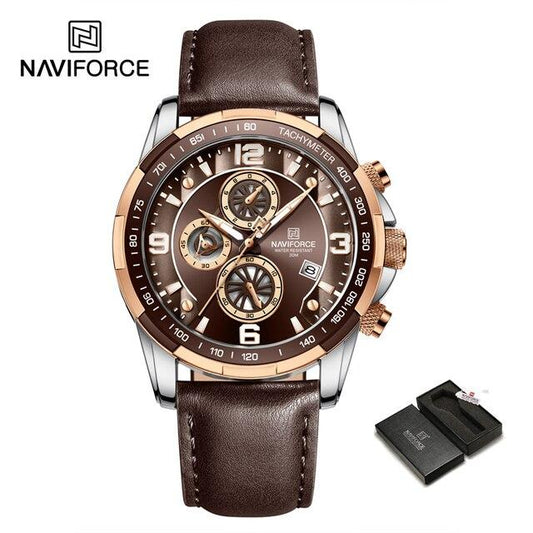 Top Brand NAVIFORCE Trend Cool Watch for Men Waterproof Leather Quartz Male Watches Luxury Wristwatches Luminous.jpg 640x640 5
