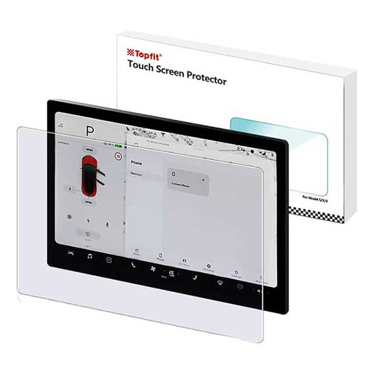 Topfit Tesla Model 3 & Model Y Screen Protector – Matte Anti-Glare Tempered Glass Cover for 15" Center Control Touchscreen