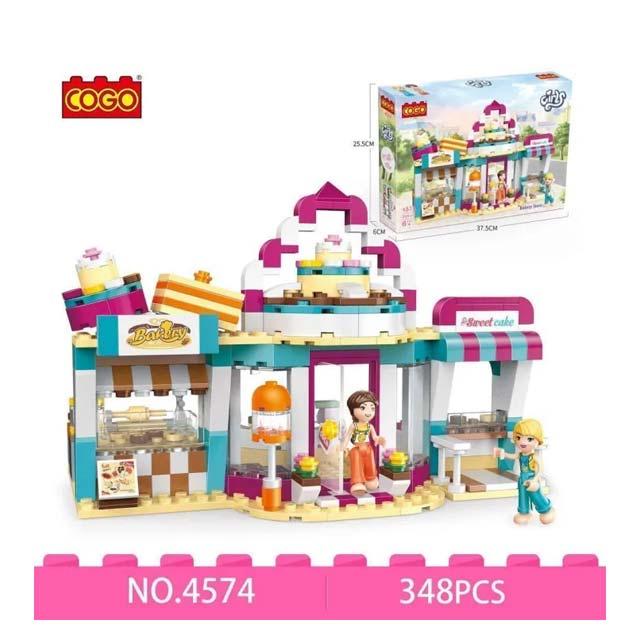 COGO Kids City Bakery Playset – 348-Piece Building Blocks Toy with Cupcakes & Desserts – Perfect Gift for Boys & Girls