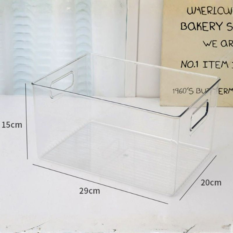 Organisateur transparent Boîte de rangement de bureau – Cabinet de tiroirs étanche en acrylique transparent et porte-papeterie, 3 tailles (Petit/Moyen/Grand)