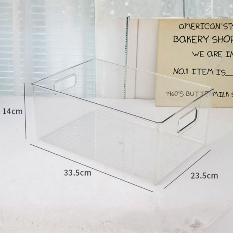 Organisateur transparent Boîte de rangement de bureau – Cabinet de tiroirs étanche en acrylique transparent et porte-papeterie, 3 tailles (Petit/Moyen/Grand)