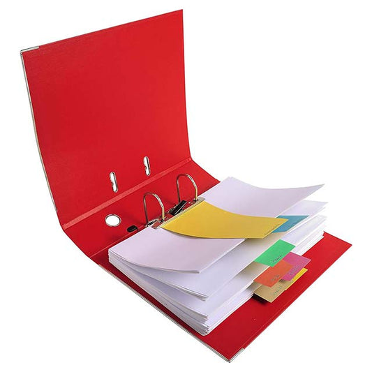 100-Pack Eco-Friendly Trapezoidal Dividers with Protective Film – Plain Perforated Recycled Paper Filing Tabs