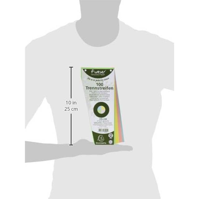 100-Pack Eco-Friendly Trapezoidal Dividers with Protective Film – Plain Perforated Recycled Paper Filing Tabs