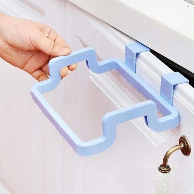 Hanging Trash Bag Holder – Cupboard Door Garbage Rack for Kitchen Waste Storage & Organization