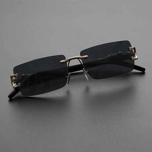 Trendy Frameless Rectangular Sunglasses – Fashionable Personalized Shades for Daily Wear