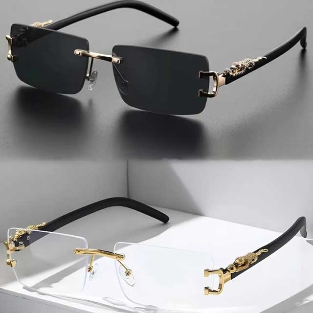 Trendy Frameless Rectangular Sunglasses – Fashionable Personalized Shades for Daily Wear