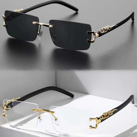 Trendy Frameless Rectangular Sunglasses – Fashionable Personalized Shades for Daily Wear