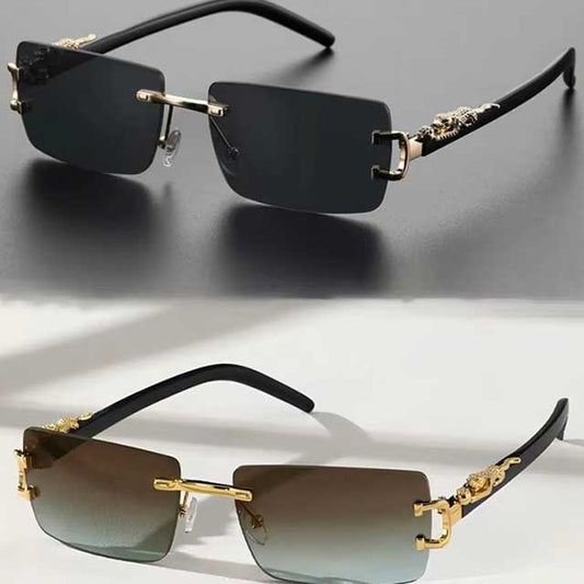 Trendy Frameless Rectangular Sunglasses – Fashionable Personalized Shades for Daily Wear