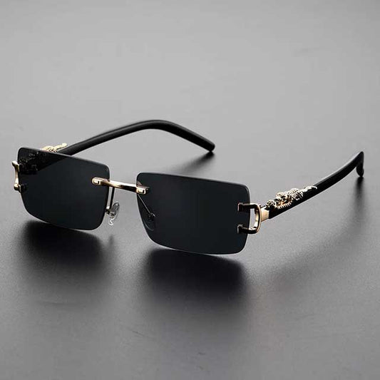 Trendy Frameless Rectangular Sunglasses – Fashionable Personalized Shades for Daily Wear