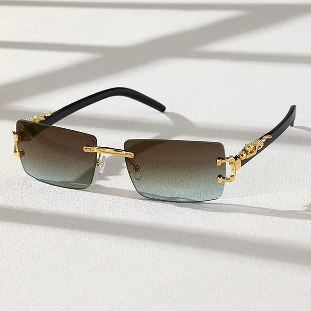 Trendy Frameless Rectangular Sunglasses – Fashionable Personalized Shades for Daily Wear