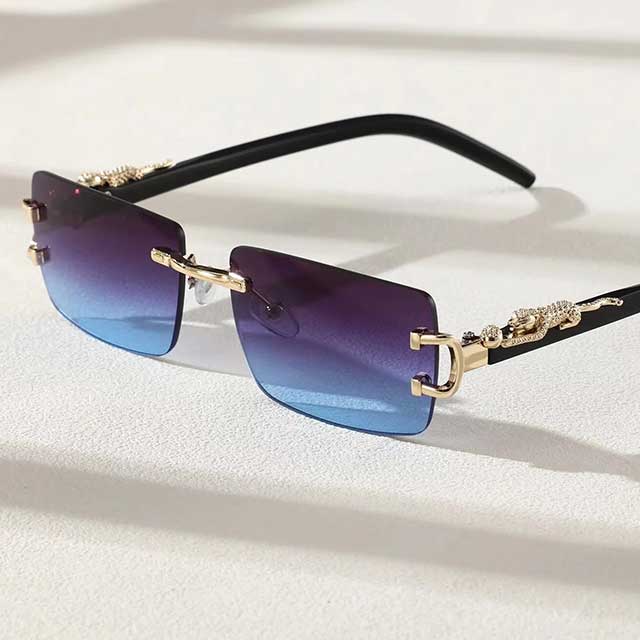 Trendy Frameless Rectangular Sunglasses – Fashionable Personalized Shades for Daily Wear