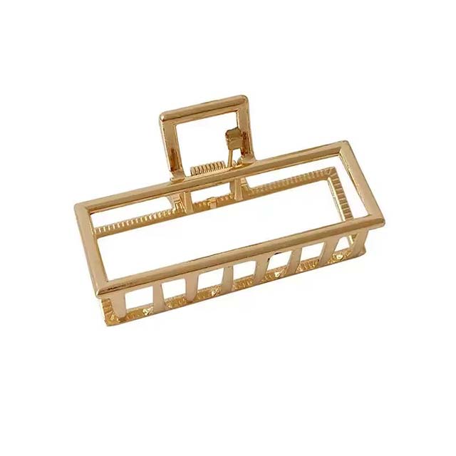 Trendy Large Metal Hairpin Crab Claws – Geometric Hair Clip, Korean Fashion Hair Grip &amp; Ponytail Accessory