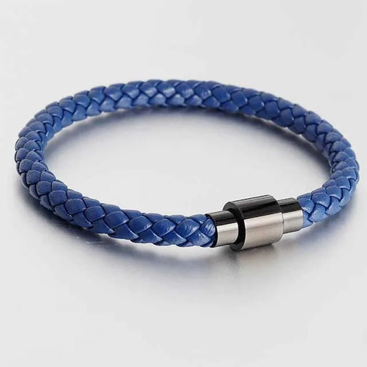 Trendy Leather Men Bracelet Stainless Steel Clasp EGBT176 gallery img 8 jpg