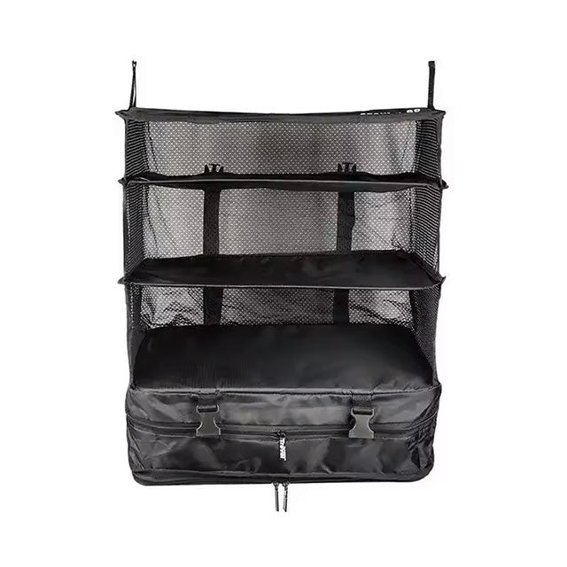 Triple Hanging Travel Organizer – Multi-Functional Folding Clothes Storage Bag for Travel, Camping & Outdoor Use