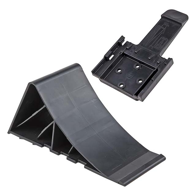 Tripus Black PVC Wheel Chock &amp; Brake Wedge – Heavy-Duty Support Stop Shoes for Secure Vehicle Parking