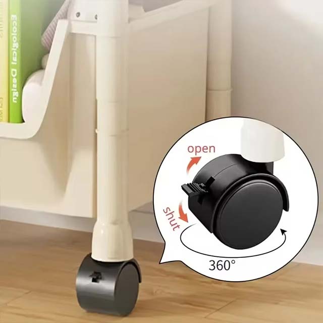 Trolley Bookshelf & Kitchen Storage Rack – Narrow Slit Organizer for Bathroom, Living Room & Home Use