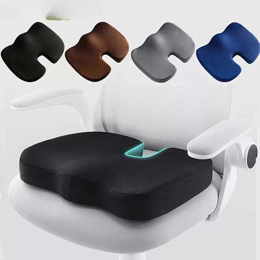 U-Shaped Memory Foam Seat Cushion – Ergonomic Chair & Car Pillow for Hip Support & Pressure Relief | Comfort Massage Pad for Office & Travel