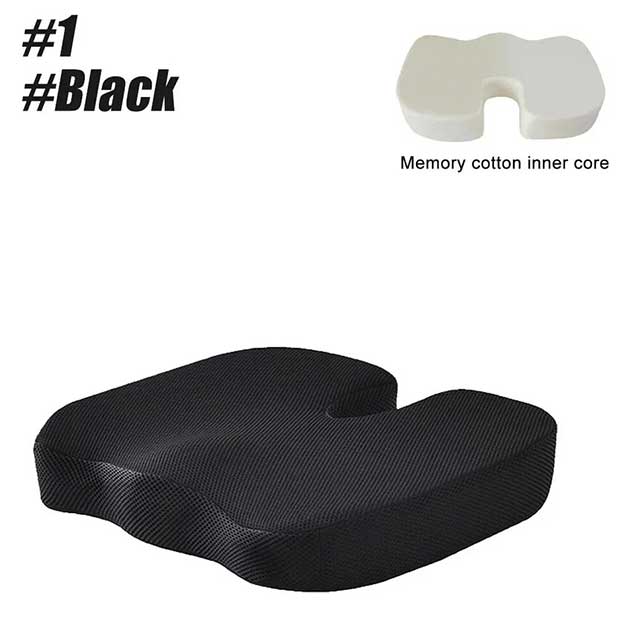 U-Shaped Memory Foam Seat Cushion – Ergonomic Chair & Car Pillow for Hip Support & Pressure Relief | Comfort Massage Pad for Office & Travel