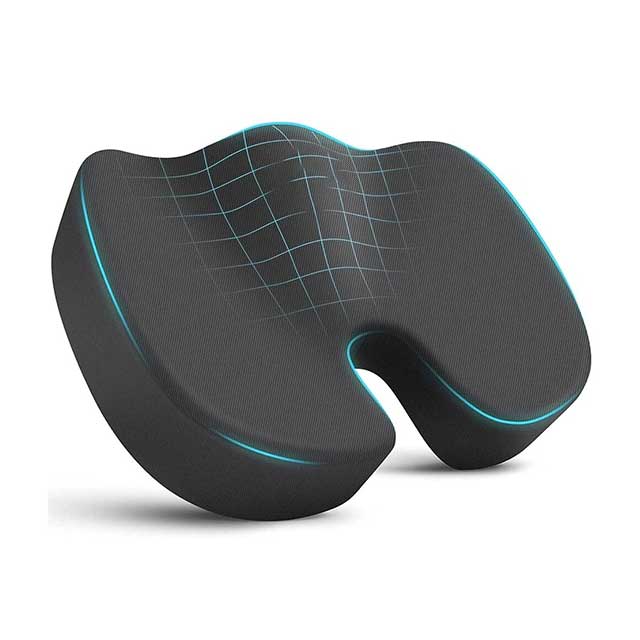 U-Shaped Memory Foam Seat Cushion – Ergonomic Chair & Car Pillow for Hip Support & Pressure Relief | Comfort Massage Pad for Office & Travel