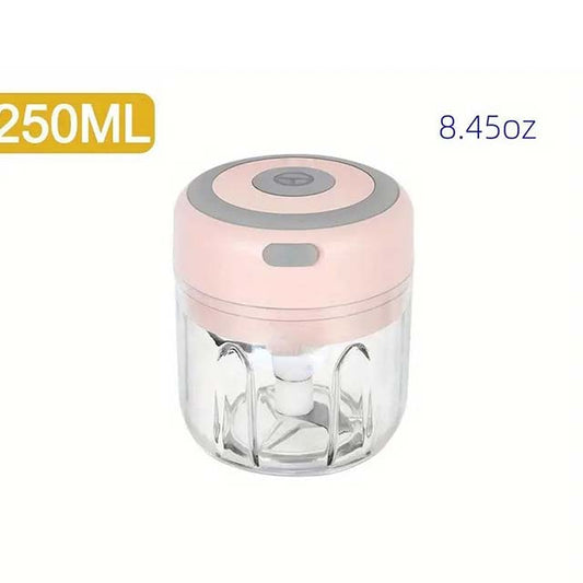 100/250ml USB Electric Mini Garlic Chopper - Powerful Meat Grinder & Vegetable Crusher for Quick and Easy Food Prep