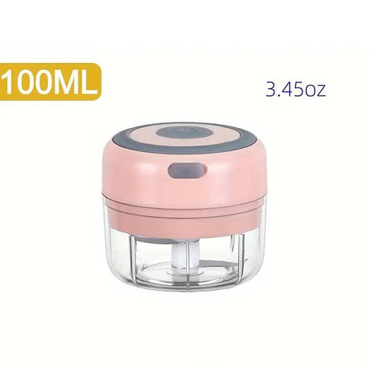 مفرمة ثوم كهربائية صغيرة بمنفذ USB سعة 100/250 مل - مفرمة لحوم قوية وكسارة خضروات لتحضير الطعام بسرعة وسهولة