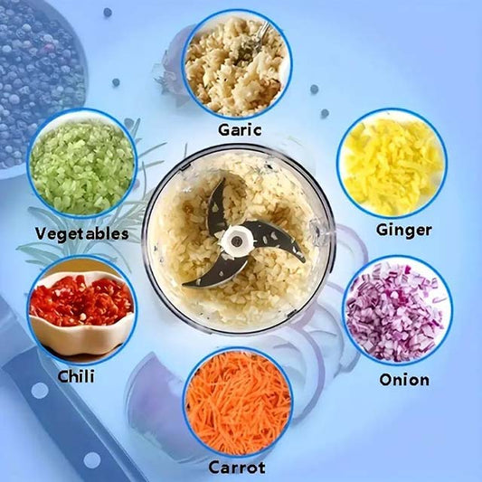 100/250ml USB Electric Mini Garlic Chopper - Powerful Meat Grinder & Vegetable Crusher for Quick and Easy Food Prep