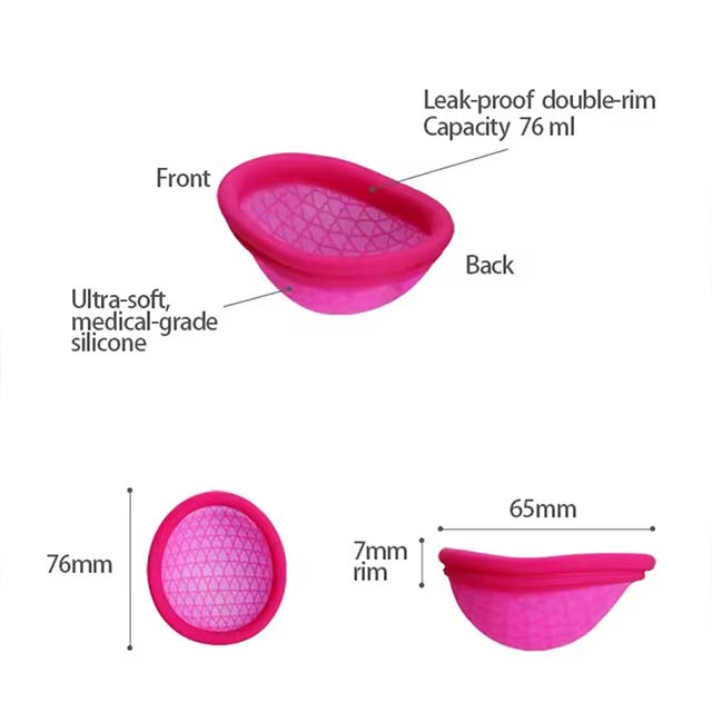 Ultra-Thin Soft Silicone Menstrual Cup – Reusable &amp; Sterilizable Period Disk Alternative for Eco-Friendly Women Care